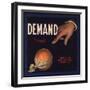 Demand Brand - Strathmore, California - Citrus Crate Label-Lantern Press-Framed Art Print