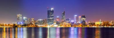 Perth Skyline at Night-demerzel21-Photographic Print