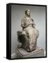 Demeter, Statue from Knidos, Asia Minor, c.350 BC-Greek-Framed Stretched Canvas