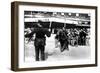 Demobilised French Soldiers Arriving at the Gare D'Austerlitz, Paris, 1945-null-Framed Giclee Print