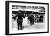 Demobilised French Soldiers Arriving at the Gare D'Austerlitz, Paris, 1945-null-Framed Giclee Print