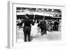 Demobilised French Soldiers Arriving at the Gare D'Austerlitz, Paris, 1945-null-Framed Giclee Print