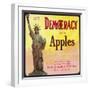 Democracy Apple Crate Label - Dufur, OR-Lantern Press-Framed Art Print