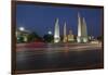 Democracy Monument at dusk, Bangkok, Thailand, Southeast Asia, Asia-Frank Fell-Framed Photographic Print