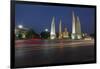 Democracy Monument at dusk, Bangkok, Thailand, Southeast Asia, Asia-Frank Fell-Framed Photographic Print