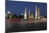 Democracy Monument at dusk, Bangkok, Thailand, Southeast Asia, Asia-Frank Fell-Mounted Photographic Print