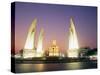 Democracy Monument at Night, Banglamphu, Bangkok, Thailand, Southeast Asia, Asia-Richard Nebesky-Stretched Canvas