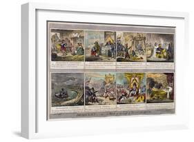 Democracy, or a Sketch of the Life of Buonaparte, Published by Hannah Humphrey in 1800-James Gillray-Framed Giclee Print