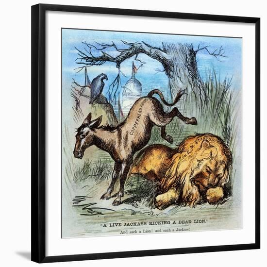 Democrat Donkey, 1870-Thomas Nast-Framed Giclee Print