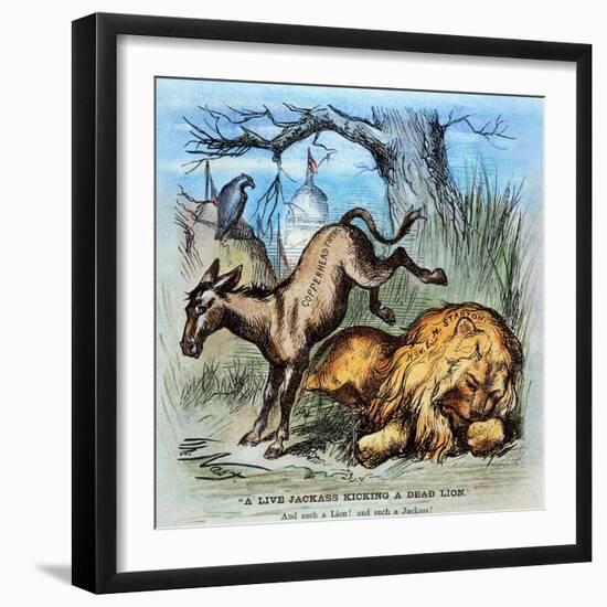 Democrat Donkey, 1870-Thomas Nast-Framed Giclee Print