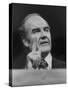 Democrat George Mcgovern During Presidential Campaign-null-Stretched Canvas