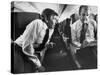 Democrat George Mcgovern with Aide on Plane During His Presidential Campaign-null-Stretched Canvas