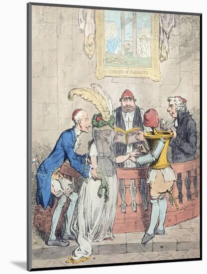 Democratic Levelling: Alliance a La Francaise-James Gillray-Mounted Giclee Print