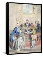 Democratic Levelling: Alliance a La Francaise-James Gillray-Framed Stretched Canvas