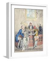 Democratic Levelling: Alliance a La Francaise-James Gillray-Framed Giclee Print