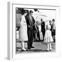 Democratic Presidental Nominee John Kennedy Says Goodbye to His Family-null-Framed Photo