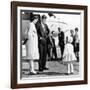 Democratic Presidental Nominee John Kennedy Says Goodbye to His Family-null-Framed Photo