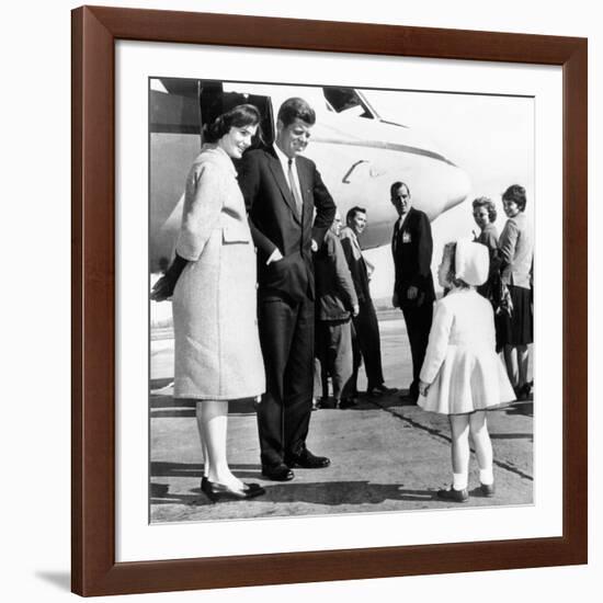 Democratic Presidental Nominee John Kennedy Says Goodbye to His Family-null-Framed Photo