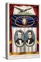 Democratic Presidential Campaign Banner, 1852-American School-Stretched Canvas