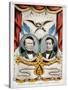 Democratic Presidential Campaign Banner, 1852-American School-Stretched Canvas