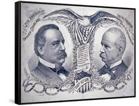 Democratic presidential campaign poster, 1892-American School-Framed Stretched Canvas