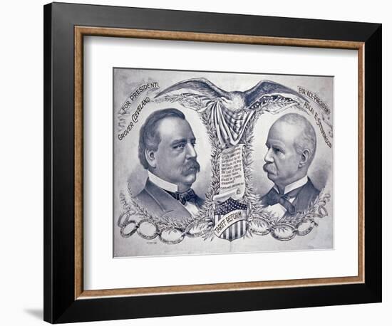 Democratic presidential campaign poster, 1892-American School-Framed Giclee Print