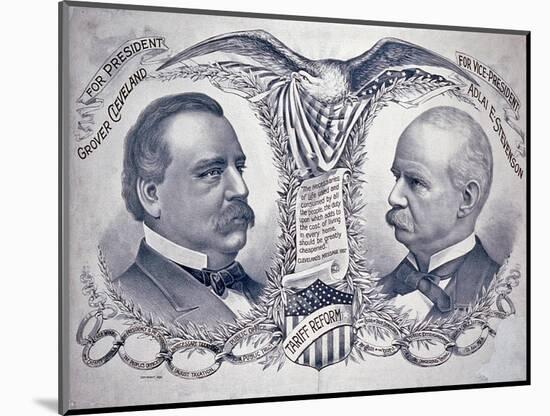 Democratic presidential campaign poster, 1892-American School-Mounted Giclee Print