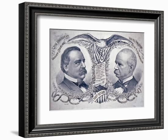 Democratic presidential campaign poster, 1892-American School-Framed Giclee Print