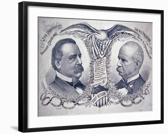 Democratic presidential campaign poster, 1892-American School-Framed Giclee Print