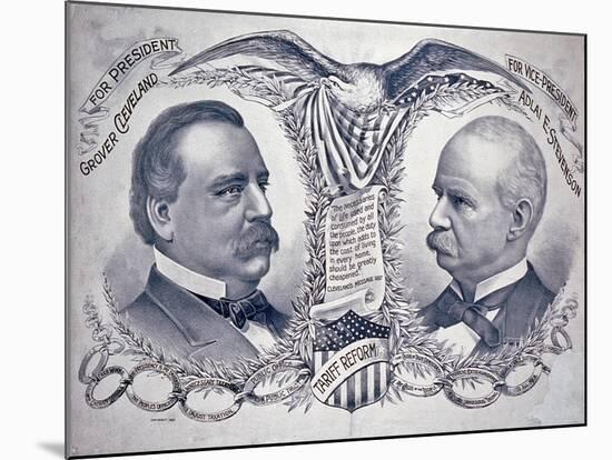 Democratic presidential campaign poster, 1892-American School-Mounted Giclee Print