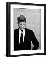 Democratic Presidential Candidate John F. Kennedy During Famed Kennedy Nixon Televised Debate-Paul Schutzer-Framed Photographic Print