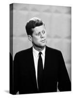 Democratic Presidential Candidate John F. Kennedy During Famed Kennedy Nixon Televised Debate-Paul Schutzer-Stretched Canvas