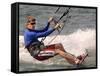 Democratic Presidential Candidate Sen. John Kerry, D-Mass., Kite Surfs-null-Framed Stretched Canvas