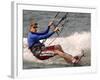 Democratic Presidential Candidate Sen. John Kerry, D-Mass., Kite Surfs-null-Framed Photographic Print