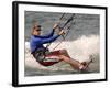 Democratic Presidential Candidate Sen. John Kerry, D-Mass., Kite Surfs-null-Framed Photographic Print