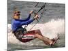 Democratic Presidential Candidate Sen. John Kerry, D-Mass., Kite Surfs-null-Mounted Photographic Print