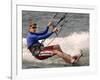 Democratic Presidential Candidate Sen. John Kerry, D-Mass., Kite Surfs-null-Framed Photographic Print