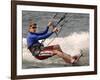 Democratic Presidential Candidate Sen. John Kerry, D-Mass., Kite Surfs-null-Framed Photographic Print