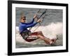 Democratic Presidential Candidate Sen. John Kerry, D-Mass., Kite Surfs-null-Framed Photographic Print