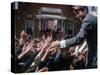 Democratic Presidential Contender Bobby Kennedy Shaking Hands in Crowd During Campaign Event-Bill Eppridge-Stretched Canvas
