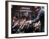 Democratic Presidential Contender Bobby Kennedy Shaking Hands in Crowd During Campaign Event-Bill Eppridge-Framed Photographic Print