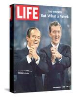 Democratic Primary Winners, Pres Candidate Hubert Humphrey and VP Edmund Muskie, September 6, 1968-Lee Balterman-Stretched Canvas