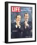 Democratic Primary Winners, Pres Candidate Hubert Humphrey and VP Edmund Muskie, September 6, 1968-Lee Balterman-Framed Photographic Print