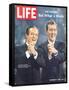 Democratic Primary Winners, Pres Candidate Hubert Humphrey and VP Edmund Muskie, September 6, 1968-Lee Balterman-Framed Stretched Canvas