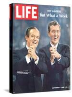 Democratic Primary Winners, Pres Candidate Hubert Humphrey and VP Edmund Muskie, September 6, 1968-Lee Balterman-Stretched Canvas