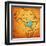 Democratic Republic of Congo on Actual Map of Africa-michal812-Framed Art Print