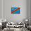 Democratic Republic of The Congo Flag Design with Wood Patterning - Flags of the World Series-Philippe Hugonnard-Art Print displayed on a wall