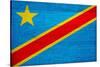 Democratic Republic of The Congo Flag Design with Wood Patterning - Flags of the World Series-Philippe Hugonnard-Stretched Canvas