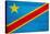 Democratic Republic of The Congo Flag Design with Wood Patterning - Flags of the World Series-Philippe Hugonnard-Stretched Canvas