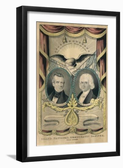 Democratic Ticket in Presidential Election of 1844, James Polk and George Dallas-null-Framed Art Print